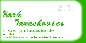 mark tamaskovics business card